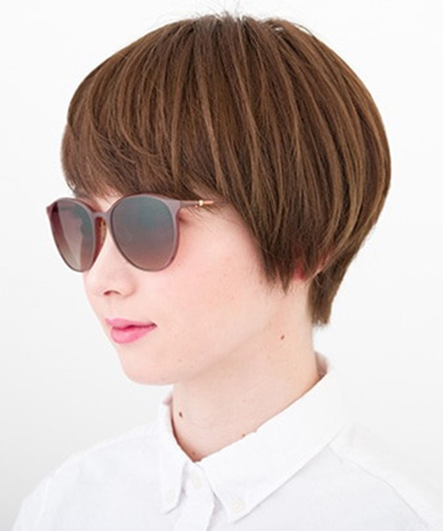  「SUNCUTGlasses/UV100%CUT ボストン型  軽量 ズレ落ち防止 サングラス｜Zoff SMART Skinny」|サングラス|ブラウン
