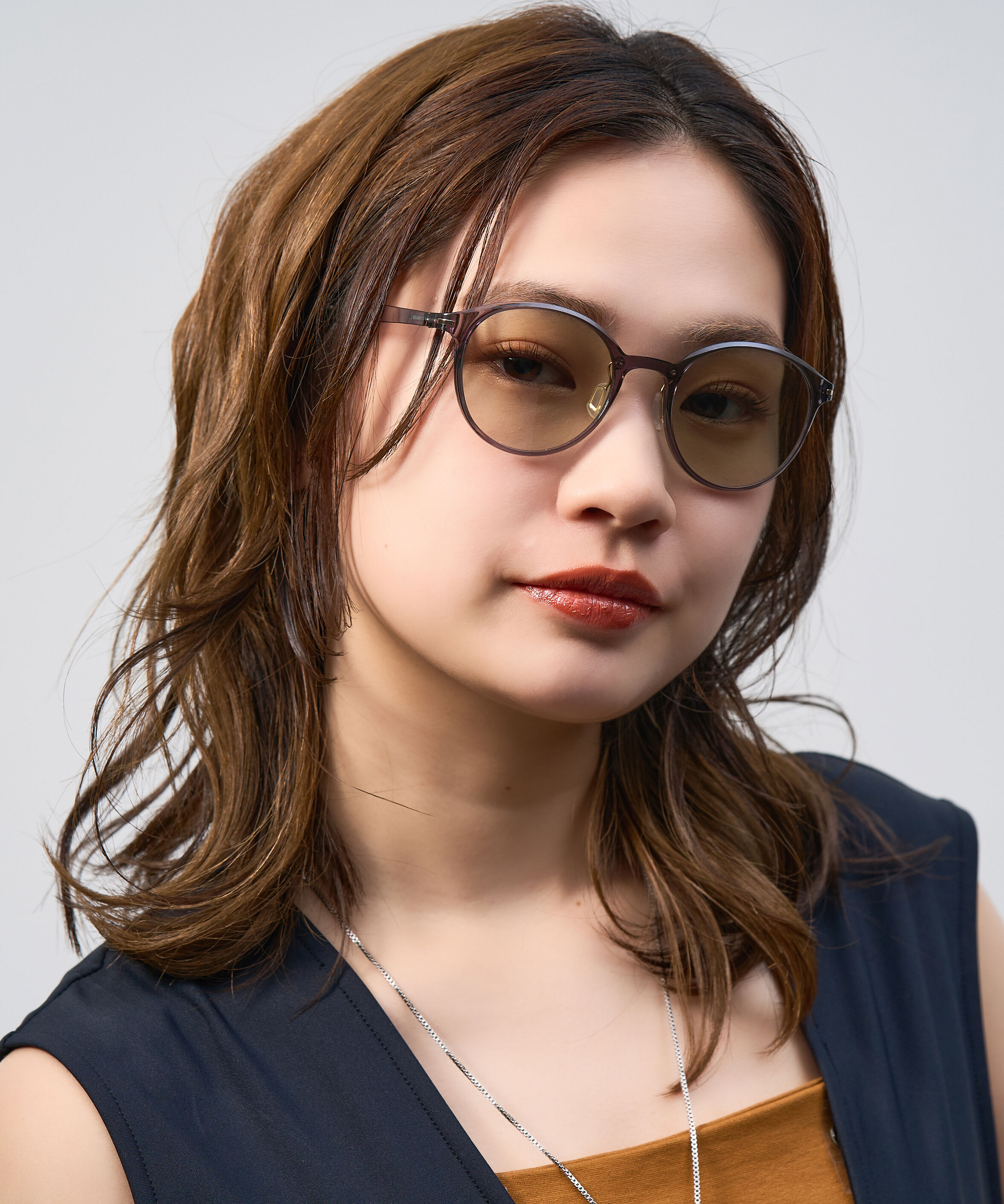  「Zoff | UNITED ARROWS ボストン型 サングラス クリアフレーム 軽量 UVカット ユナイテッドアローズ」|サングラス|