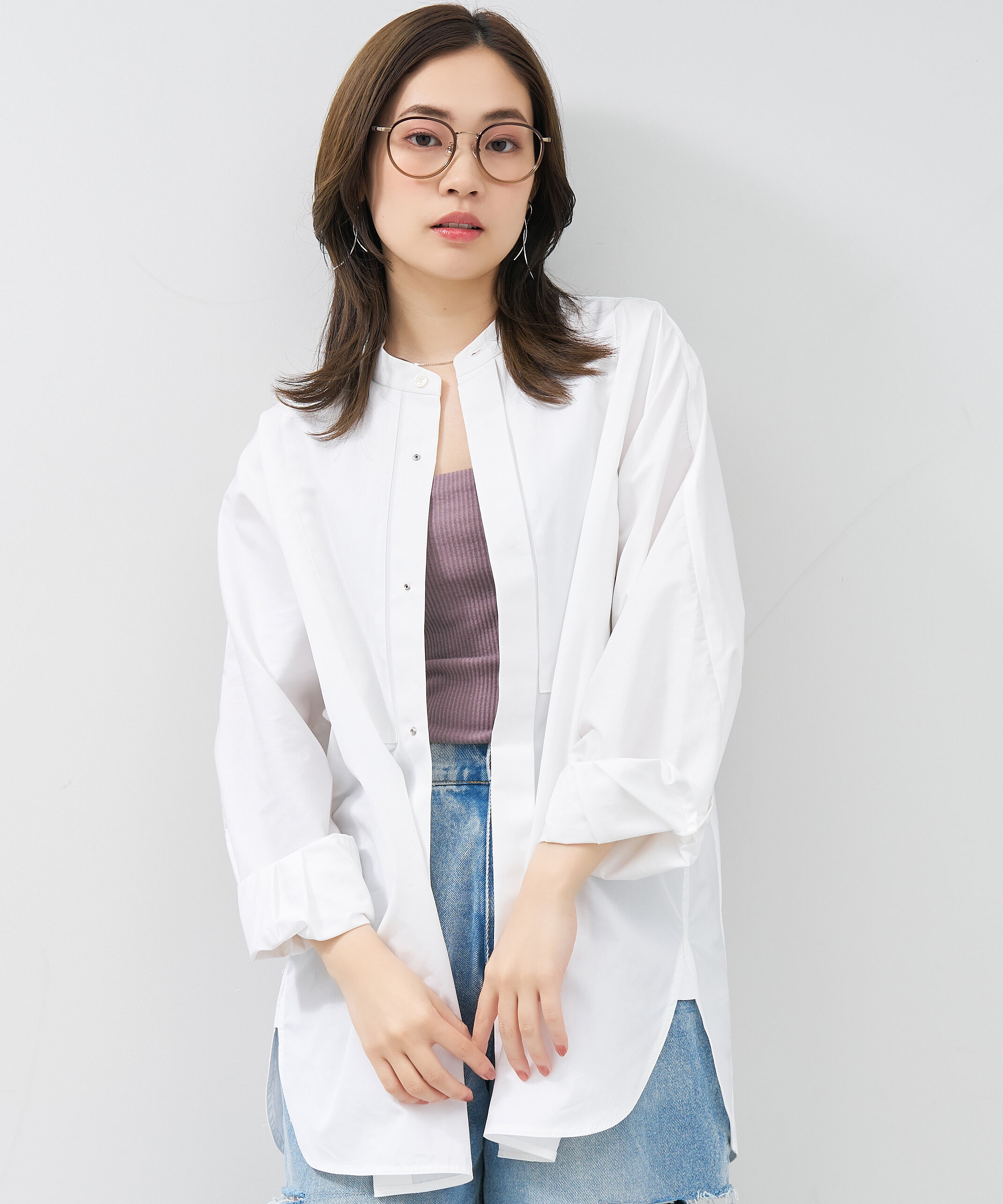  「[中顔面短縮みえメガネ]ボストン型 メガネ｜大きめサイズ 小顔効果 メタルフレーム レンズ交換券付」|メガネ|