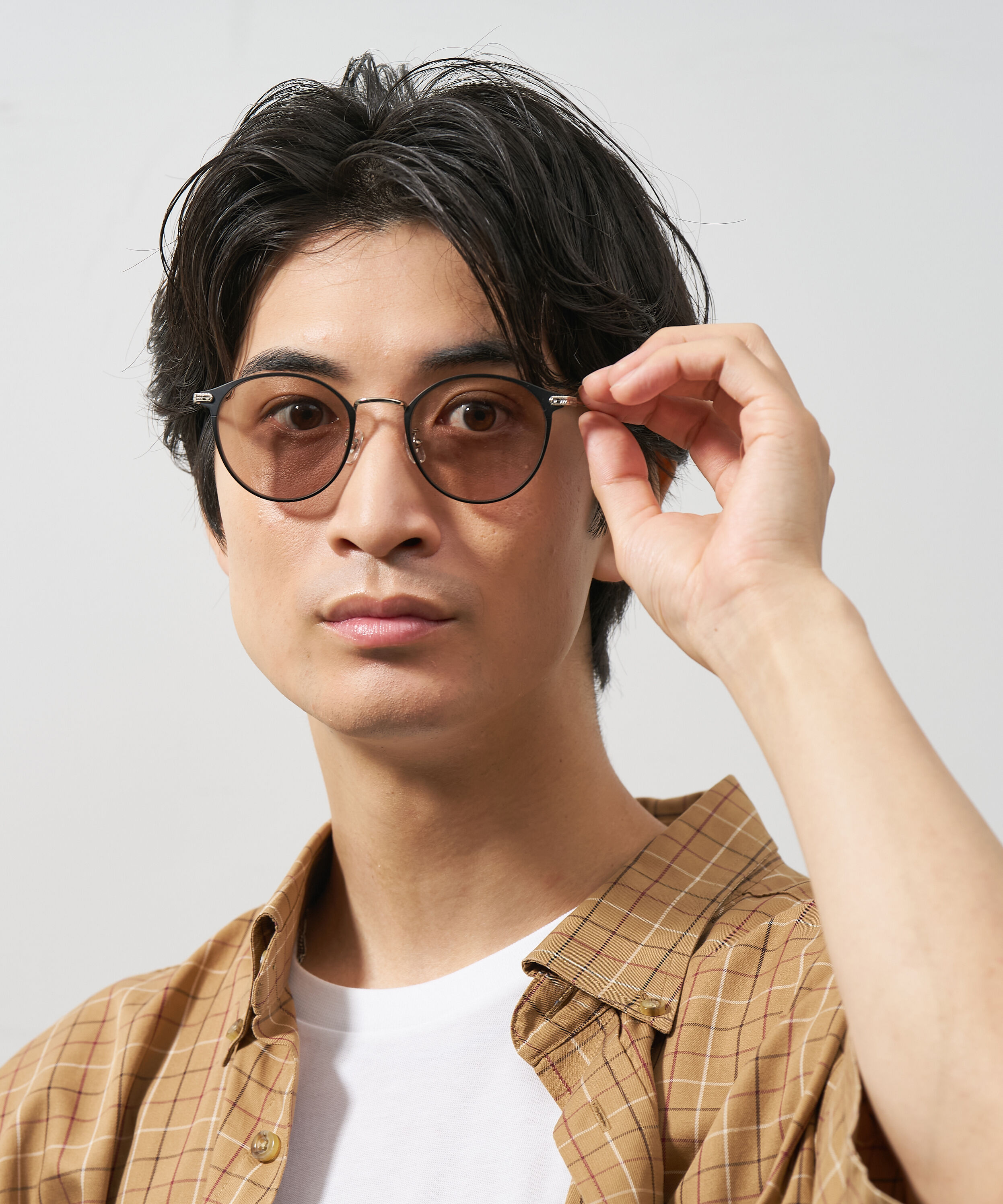  「Zoff | UNITED ARROWS ボストン型 サングラス メタル チタン 軽量 UVカット ユナイテッドアローズ」|サングラス|