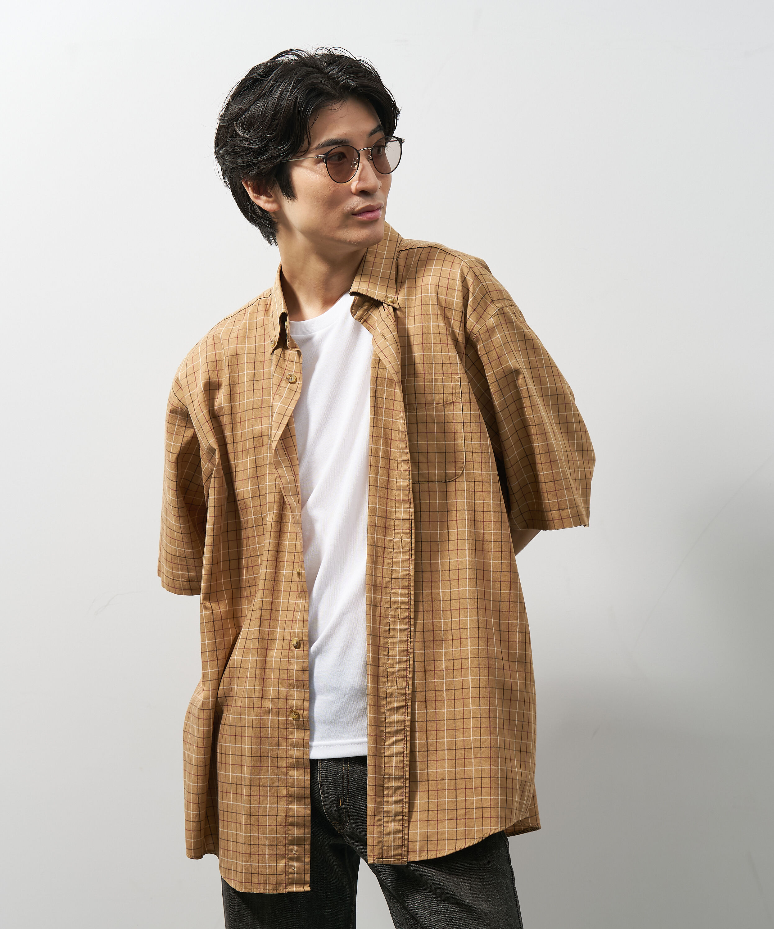  「Zoff | UNITED ARROWS ボストン型 サングラス メタル チタン 軽量 UVカット ユナイテッドアローズ」|サングラス|