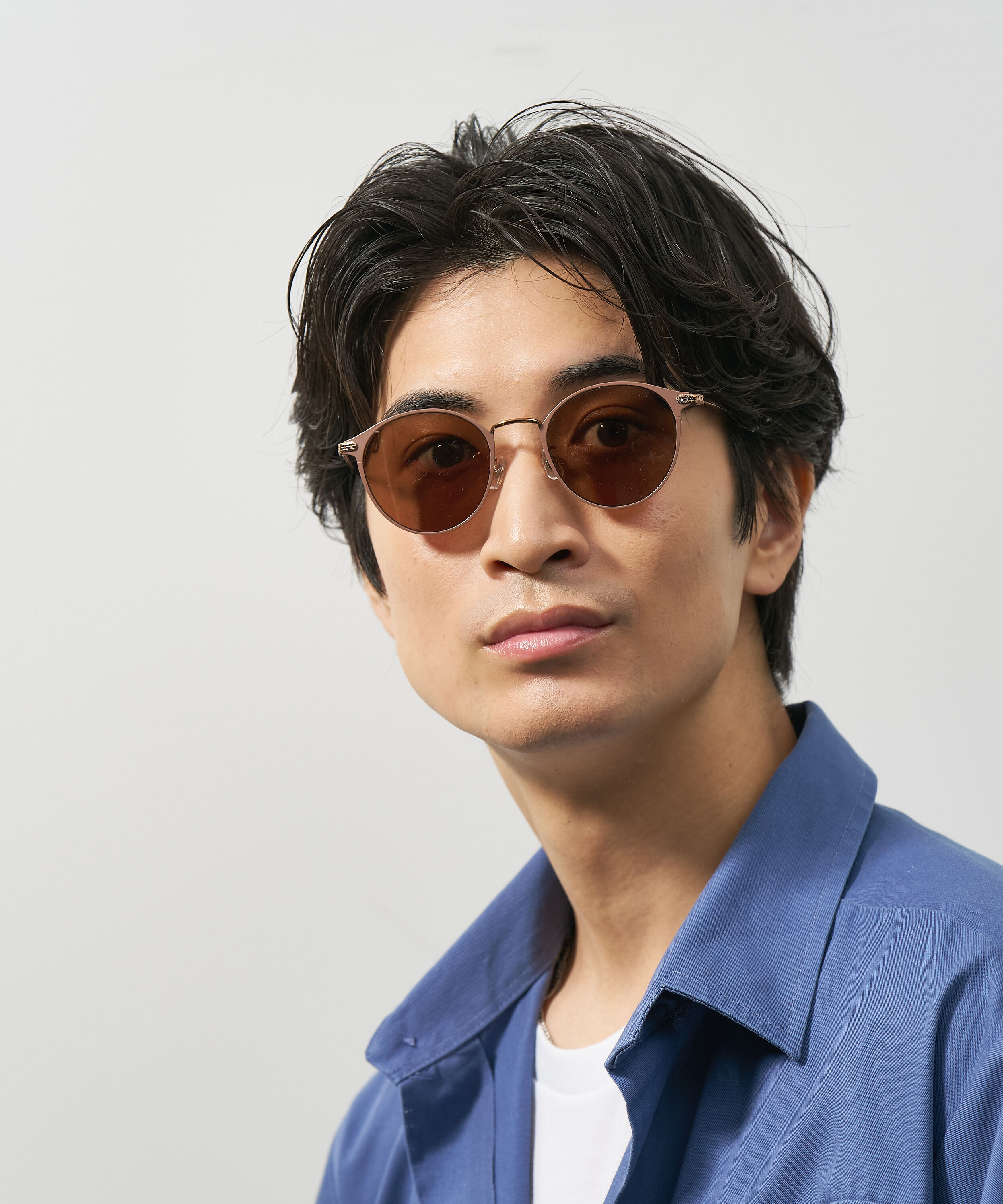  「Zoff | UNITED ARROWS ボストン型 サングラス メタル チタン 軽量 UVカット ユナイテッドアローズ」|サングラス|