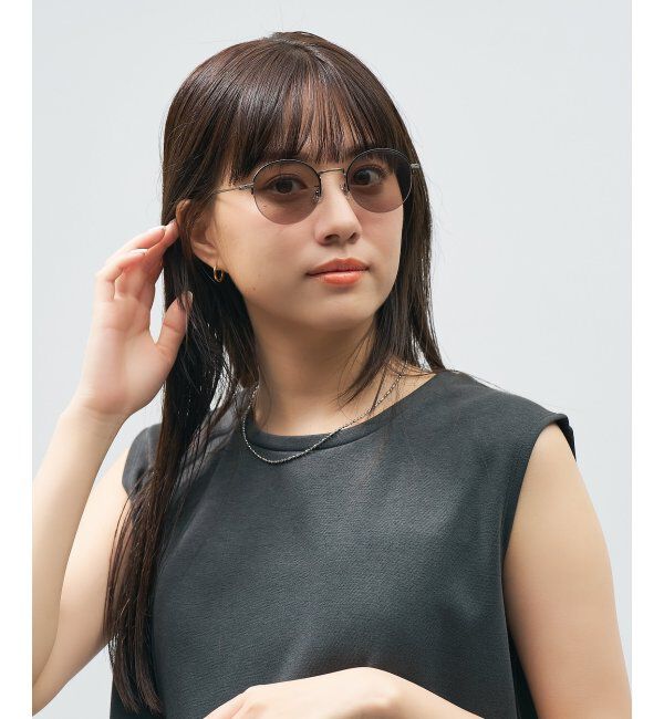  「Zoff｜UNITED ARROWS オーバル型｜サングラス ユナイテッドアローズ｜軽量｜カラーレンズ ｜UVカット」|サングラス|