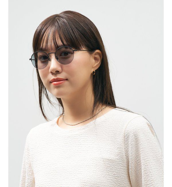  「Zoff｜UNITED ARROWS オーバル型｜サングラス ユナイテッドアローズ｜軽量｜カラーレンズ ｜UVカット」|サングラス|ブラック系その他