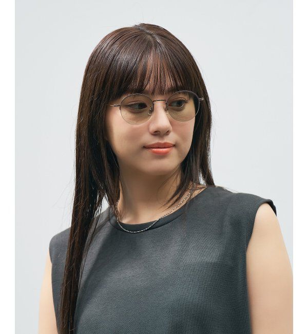  「Zoff｜UNITED ARROWS オーバル型｜サングラス ユナイテッドアローズ｜軽量｜カラーレンズ ｜UVカット」|サングラス|薄ブラウン