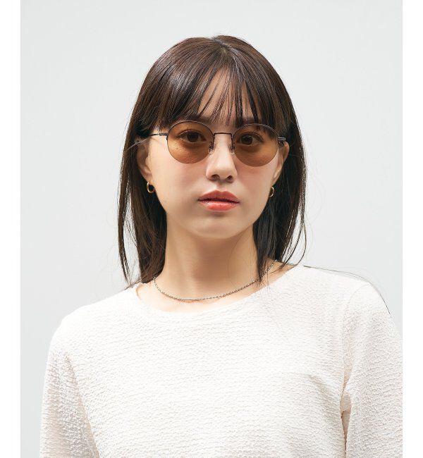  「Zoff｜UNITED ARROWS オーバル型｜サングラス ユナイテッドアローズ｜軽量｜カラーレンズ ｜UVカット」|サングラス|