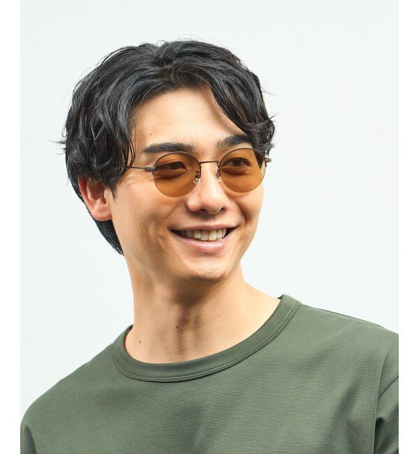  「Zoff｜UNITED ARROWS オーバル型｜サングラス ユナイテッドアローズ｜軽量｜カラーレンズ ｜UVカット」|サングラス|