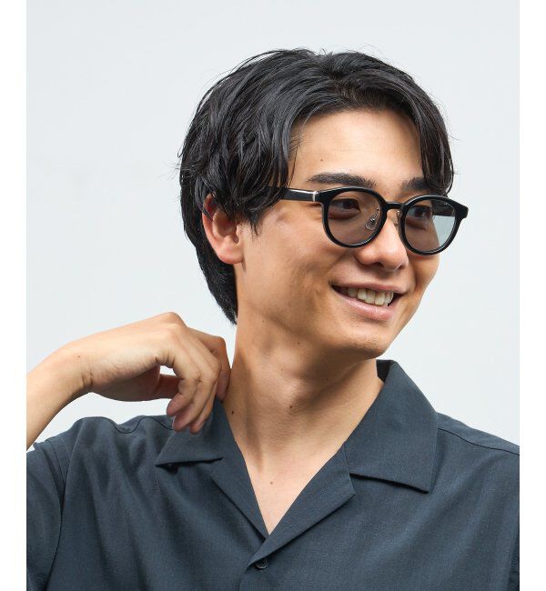  「Zoff｜UNITED ARROWS ボストン型｜サングラス ユナイテッドアローズ｜カラーレンズ｜黒縁 ｜UVカット」|サングラス|