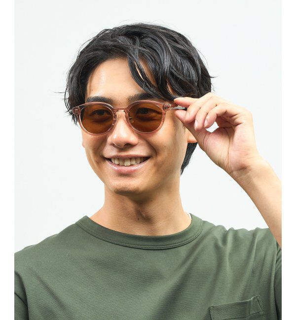  「Zoff｜UNITED ARROWS ボストン型｜サングラス ユナイテッドアローズ｜カラーレンズ｜黒縁 ｜UVカット」|サングラス|