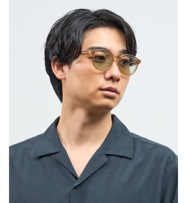  「Zoff｜UNITED ARROWS ボストン型｜サングラス ユナイテッドアローズ｜カラーレンズ｜黒縁 ｜UVカット」|サングラス|