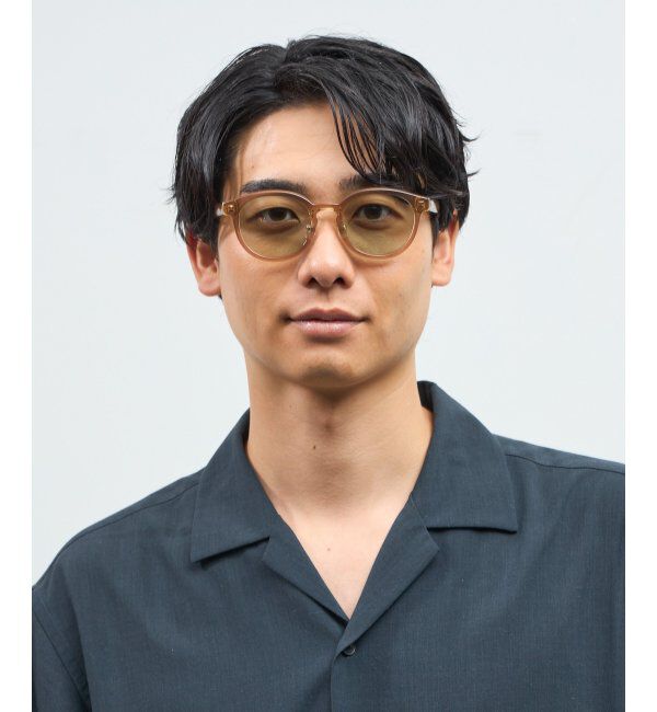  「Zoff｜UNITED ARROWS ボストン型｜サングラス ユナイテッドアローズ｜カラーレンズ｜黒縁 ｜UVカット」|サングラス|