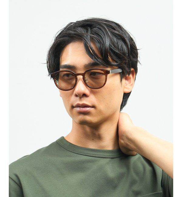  「Zoff｜UNITED ARROWS ボストン型｜サングラス ユナイテッドアローズ｜カラーレンズ｜黒縁 ｜UVカット」|サングラス|