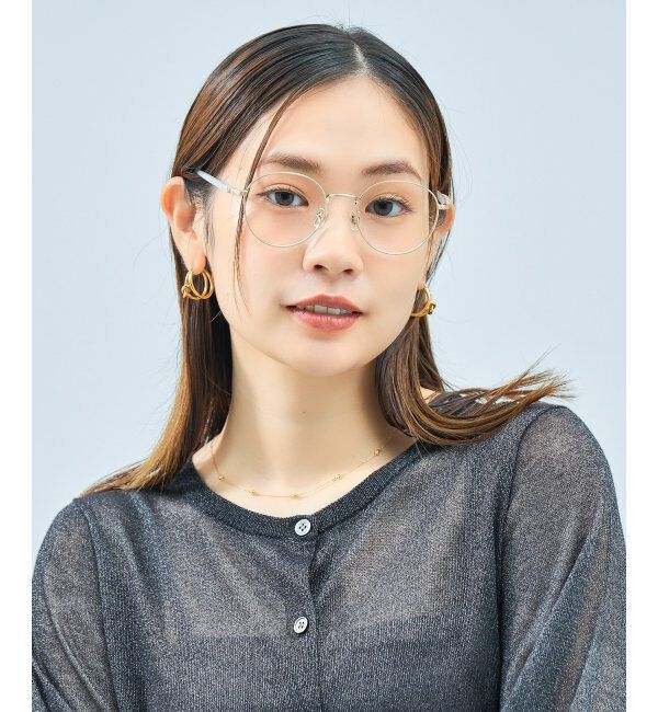  「Zoff｜UNITED ARROWS メガネ | [Casual] 伊達メガネ 度付き ユナイテッドアローズ   レンズ交換券付」|メガネ|ゴールド