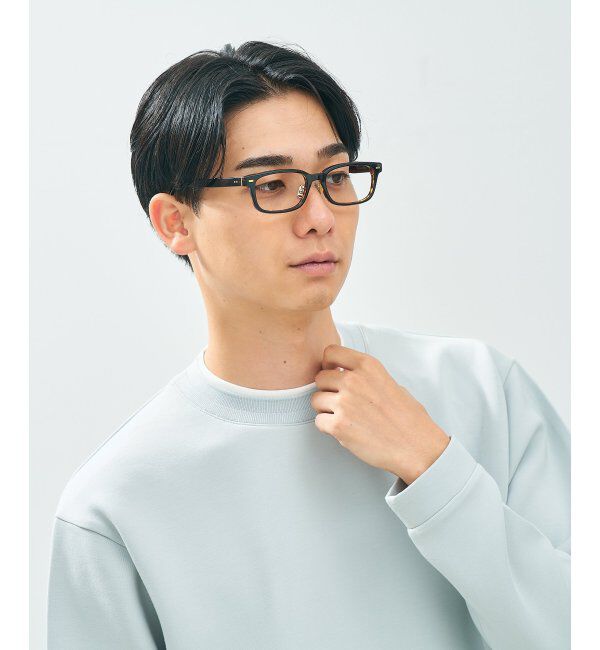  「Zoff｜UNITED ARROWS メガネ | [Stylish] 横長 伊達メガネ 度付き ユナイテッドアローズ   レンズ交換券付」|メガネ|
