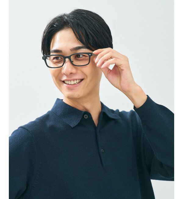  「Zoff｜UNITED ARROWS メガネ | [Stylish] 横長 伊達メガネ 度付き ユナイテッドアローズ   レンズ交換券付」|メガネ|