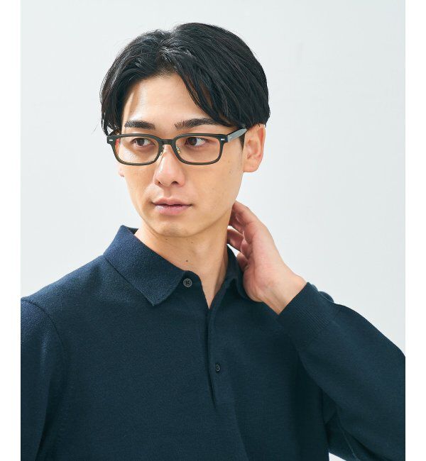  「Zoff｜UNITED ARROWS メガネ | [Stylish] 横長 伊達メガネ 度付き ユナイテッドアローズ   レンズ交換券付」|メガネ|