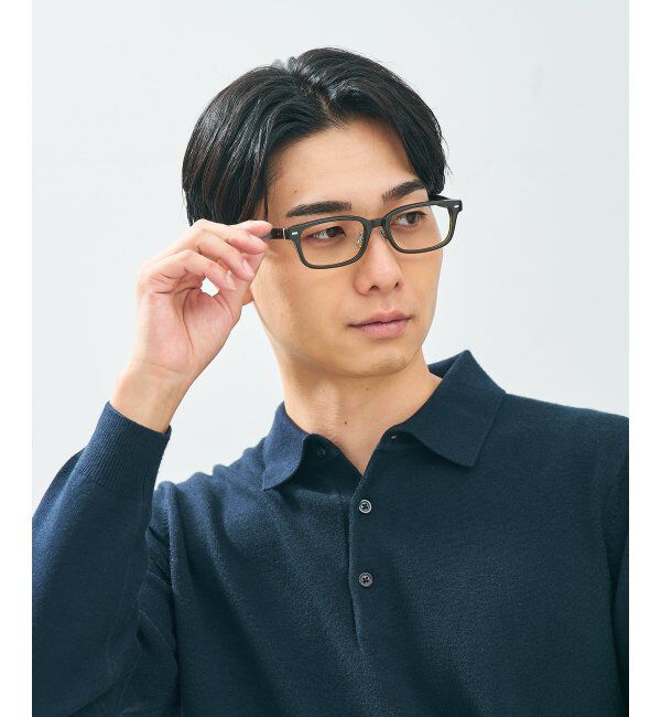  「Zoff｜UNITED ARROWS メガネ | [Stylish] 横長 伊達メガネ 度付き ユナイテッドアローズ   レンズ交換券付」|メガネ|