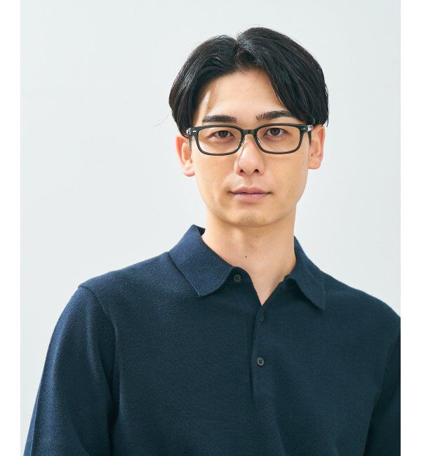  「Zoff｜UNITED ARROWS メガネ | [Stylish] 横長 伊達メガネ 度付き ユナイテッドアローズ   レンズ交換券付」|メガネ|