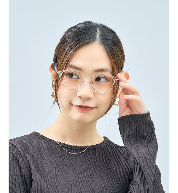  「Zoff｜UNITED ARROWS メガネ | [Casual] 伊達メガネ 度付き ユナイテッドアローズ   レンズ交換券付」|メガネ|ピンク