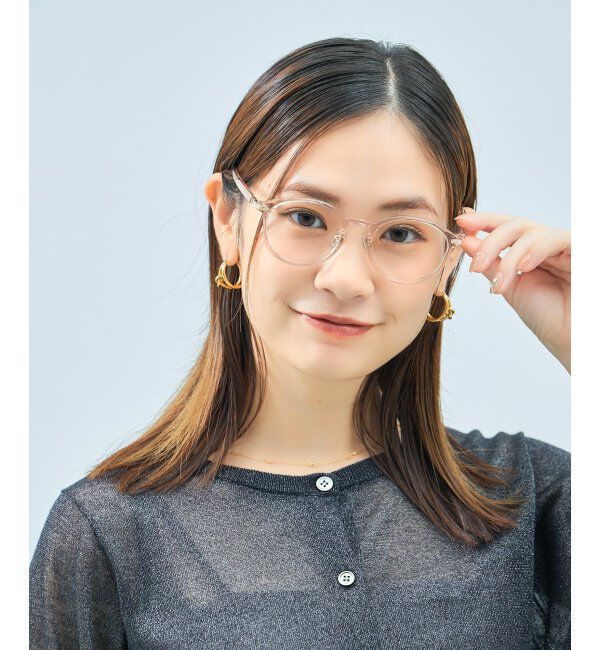  「Zoff｜UNITED ARROWS メガネ | [Casual] 伊達メガネ 度付き ユナイテッドアローズ   レンズ交換券付」|メガネ|ピンク