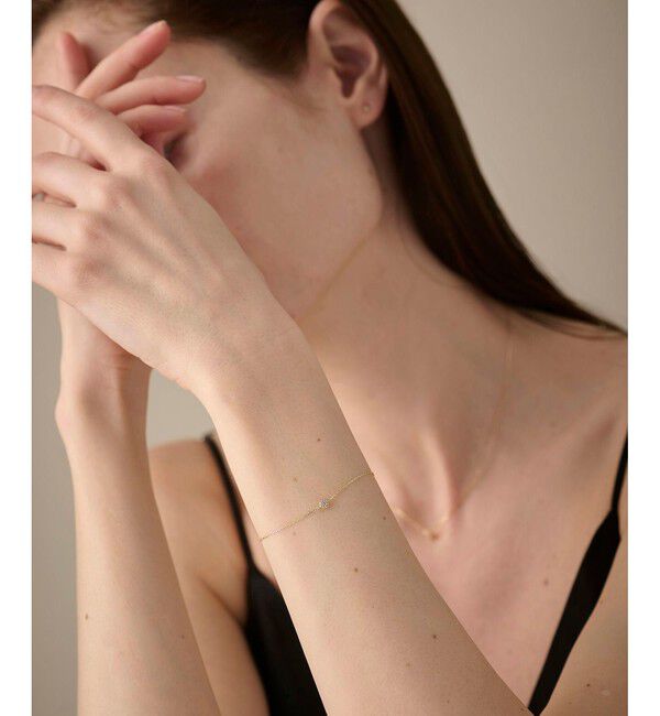 ete「K18YG フルール ダイヤモンド ブレスレット（誕生石 4月）」|ブレスレット・バングル|