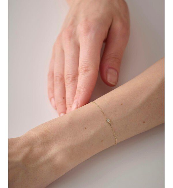 ete「K18YG フルール ダイヤモンド ブレスレット（誕生石 4月）」|ブレスレット・バングル|