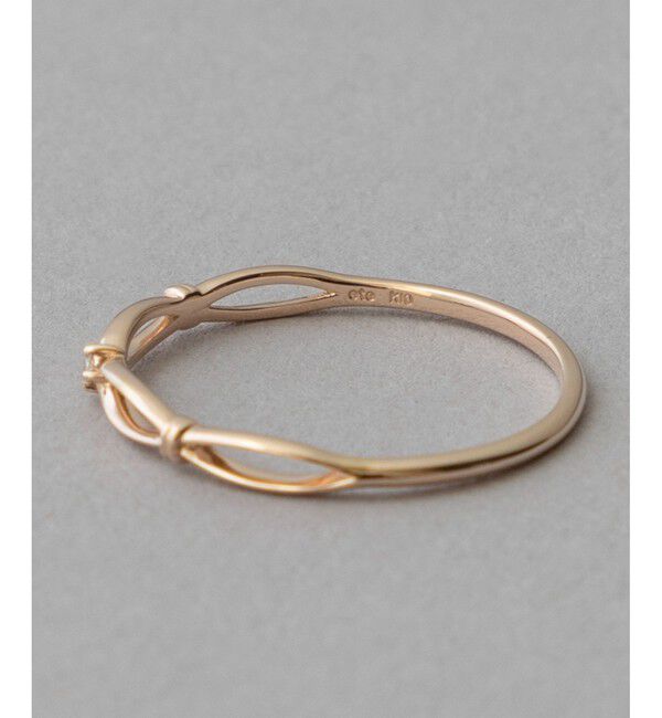 ete「[レイヤード] K10YG ダイヤモンド リング」|リング|