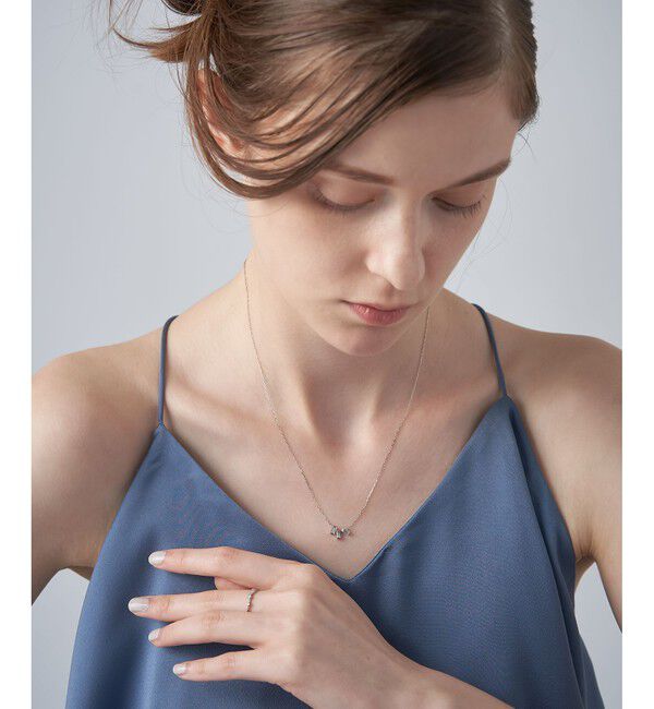 ete「[レイヤード] PT900/850 ホワイトトパーズ ネックレス」|ネックレス|