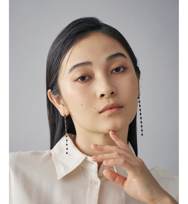 Jouete「ピアス ステーション ブラックカルセドニー」|ピアス|