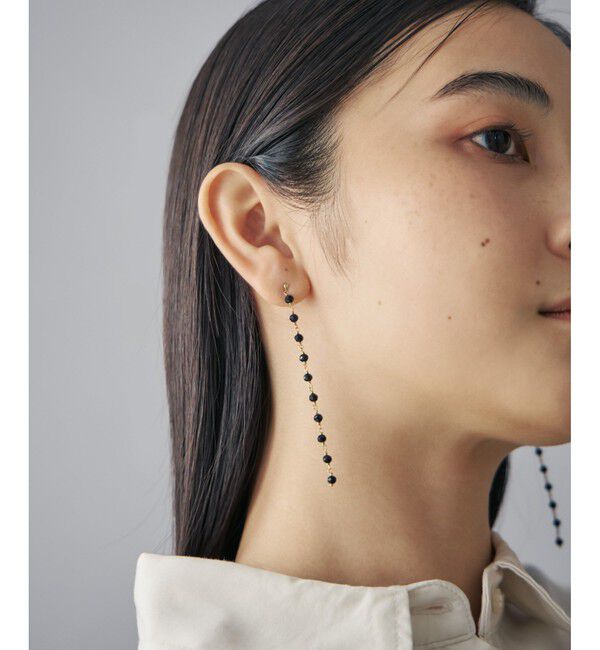 Jouete「ピアス ステーション ブラックカルセドニー」|ピアス|