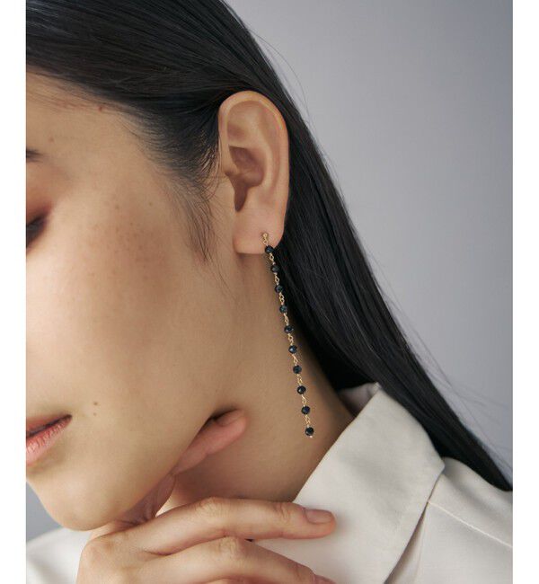 Jouete「ピアス ステーション ブラックカルセドニー」|ピアス|