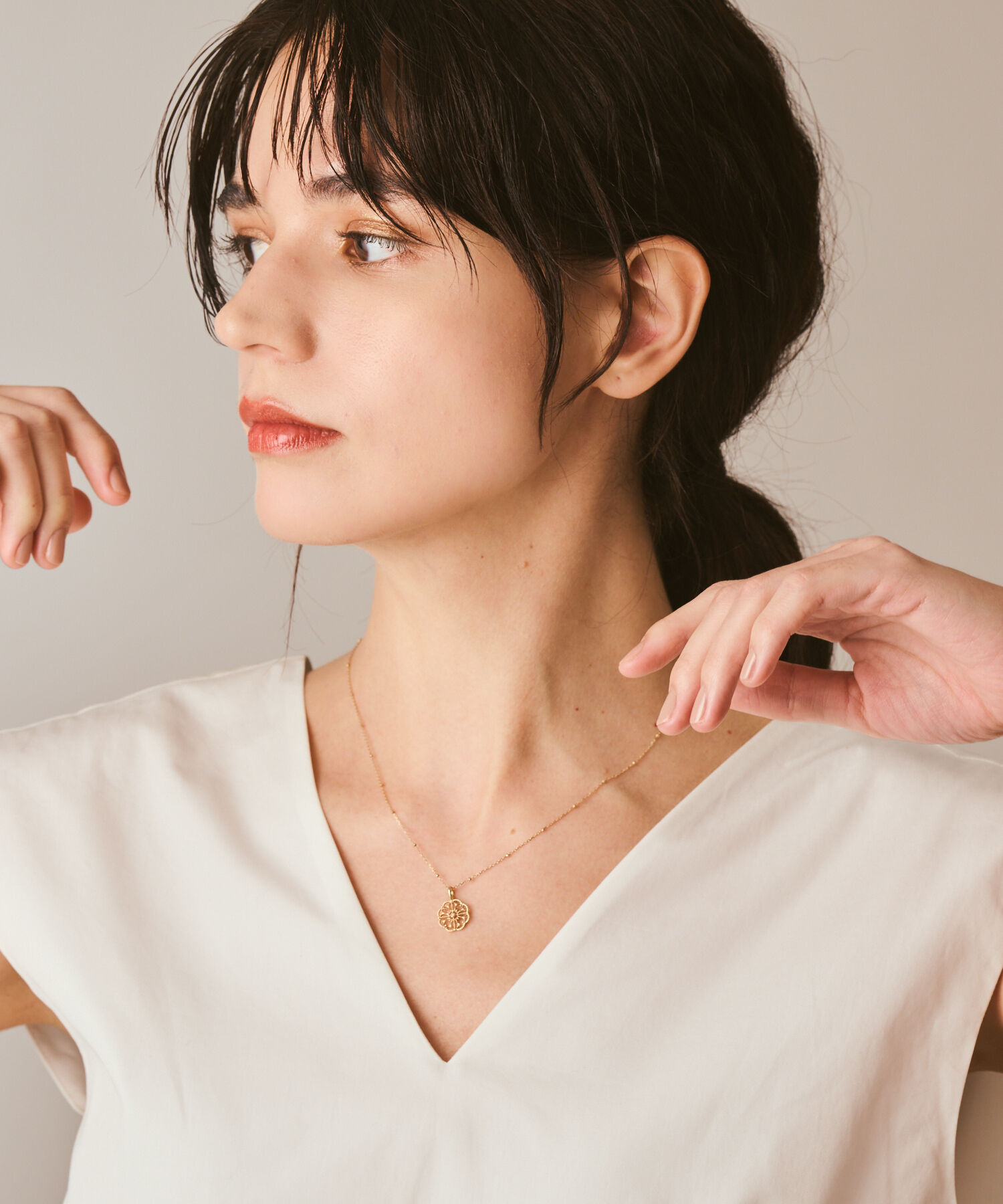 agete「K14ダイヤモンドチャーム」|その他|