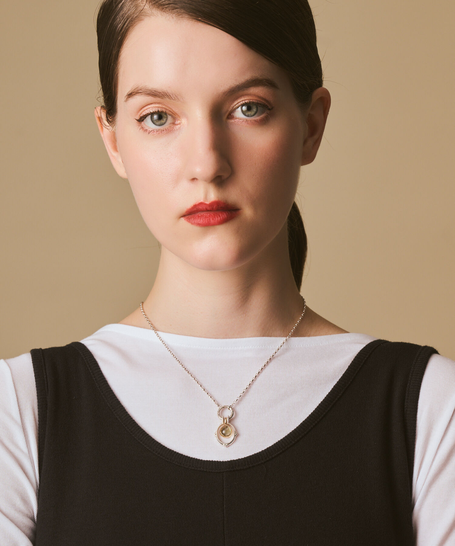 agete「K10クォーツ／ラブラドライトチャーム」|その他|