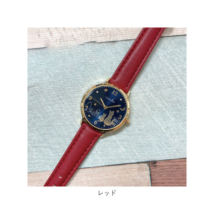BACKYARD FAMILY「腕時計 レディース 革ベルト ねこ 通販 ウォッチ 時計 ベルト 猫 ネコ 防水 ブランド 女性」|腕時計|
