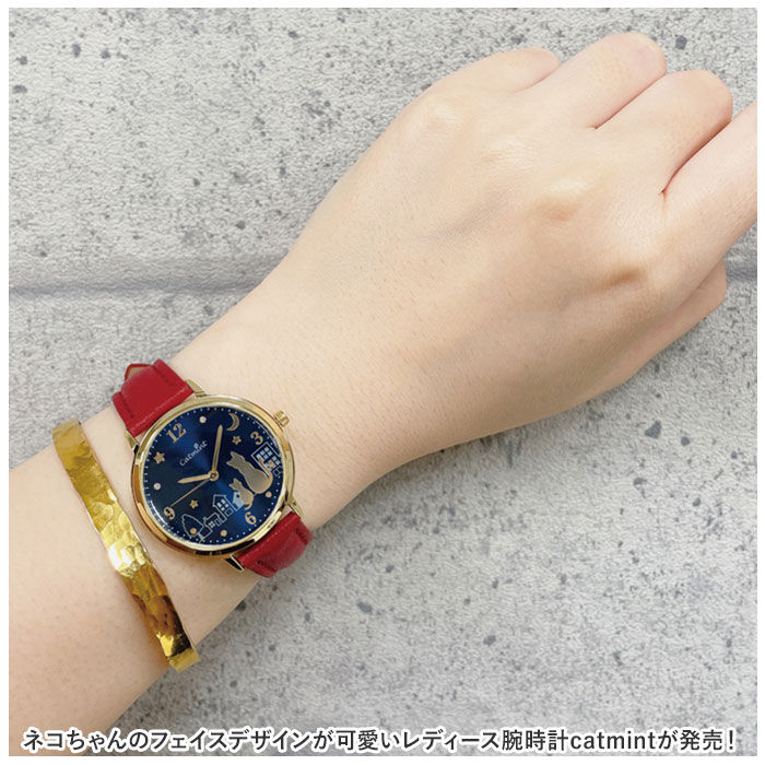 BACKYARD FAMILY「腕時計 レディース 革ベルト ねこ 通販 ウォッチ 時計 ベルト 猫 ネコ 防水 ブランド 女性」|腕時計|