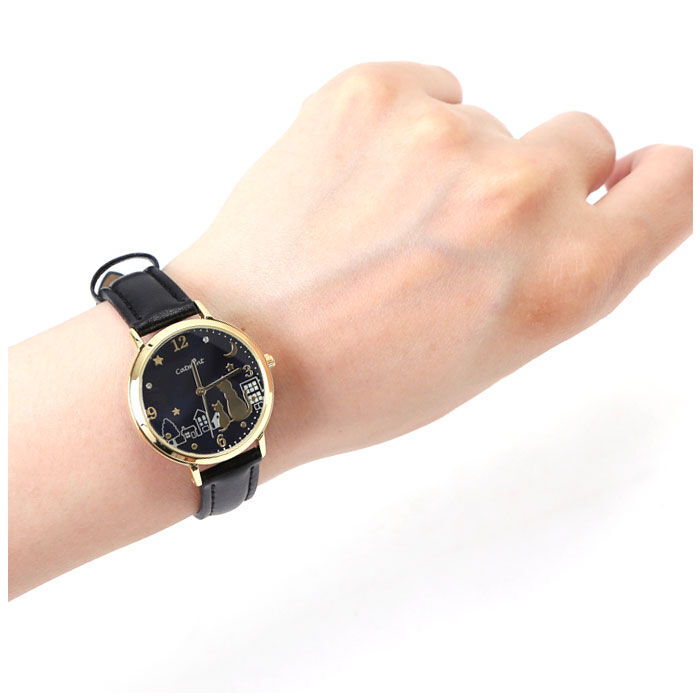 BACKYARD FAMILY「腕時計 レディース 革ベルト ねこ 通販 ウォッチ 時計 ベルト 猫 ネコ 防水 ブランド 女性」|腕時計|