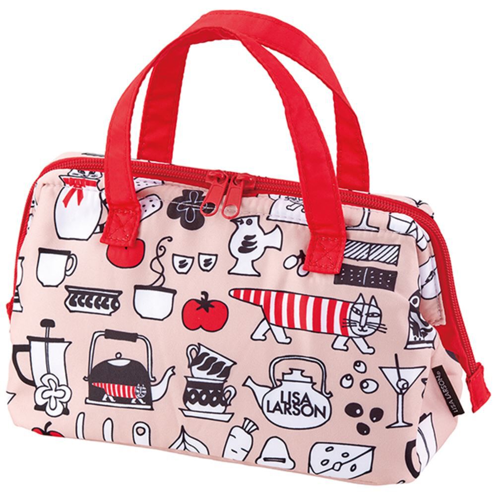 BACKYARD FAMILY「ランチバッグ がま口 通販 保冷バッグ 大きめ ランチバック 保冷 お弁当袋 保温 お弁当バッグ」|食器・キッチングッズ|レッド2