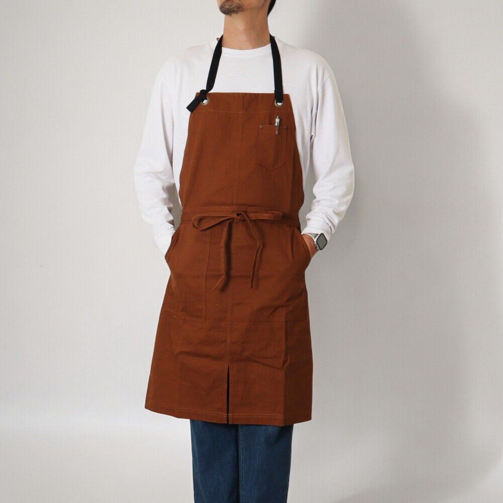 BACKYARD FAMILY「ワークエプロン エプロン 通販 ロングエプロン カフェエプロン キッチンエプロン 前掛 前掛け」|その他|ブラウン1