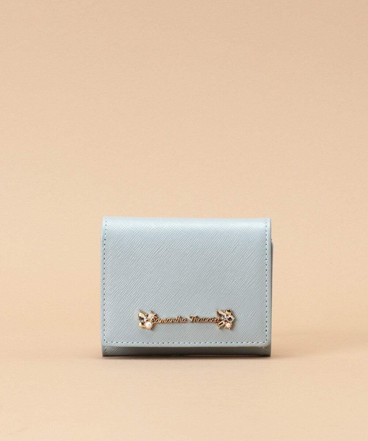Samantha Thavasa「ラメレザービジュー ミニ財布」|財布|ライトブルー