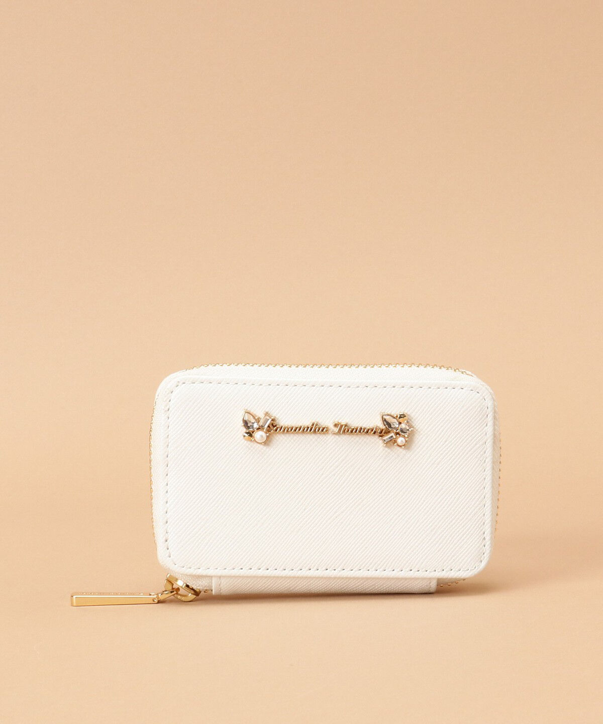 Samantha Thavasa「ラメレザービジュー キーケース」|キーケース|ホワイト