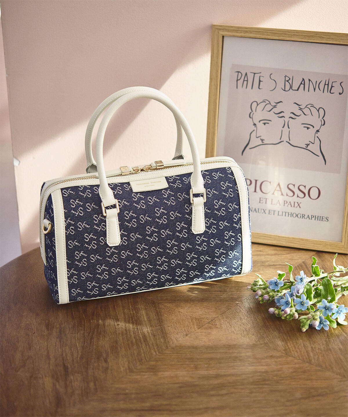 Samantha Thavasa「Denim ST Jacquard ボストンバッグ」|ボストンバッグ|