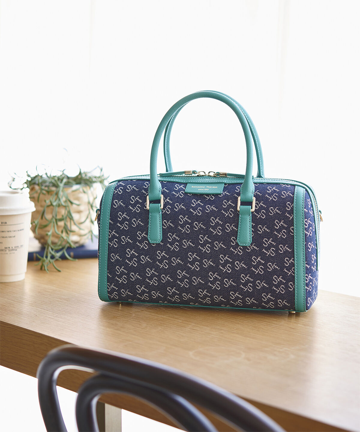 Samantha Thavasa「Denim ST Jacquard ボストンバッグ」|ボストンバッグ|