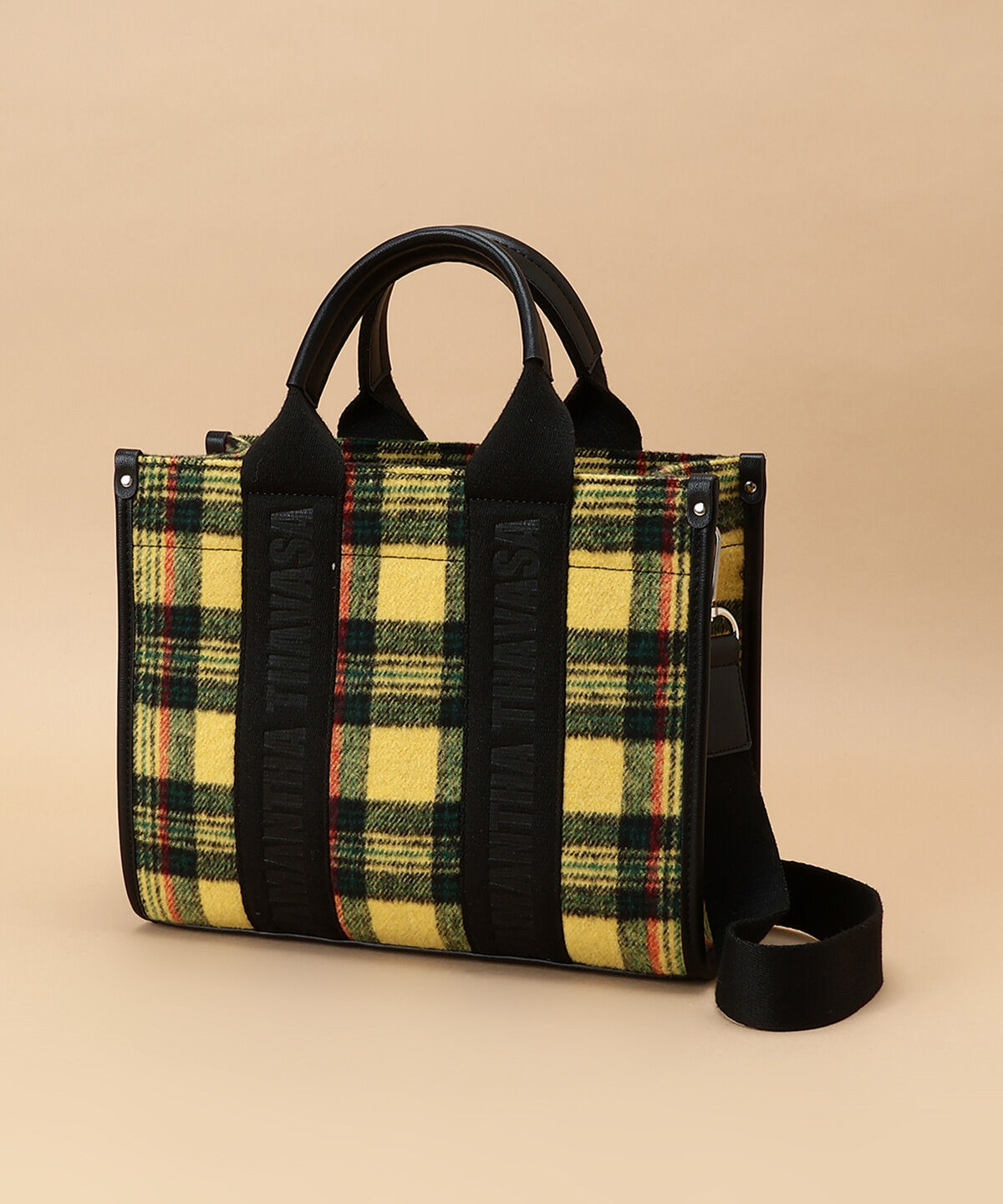 Samantha Thavasa「タータンチェック スクエアトート」|トートバッグ|