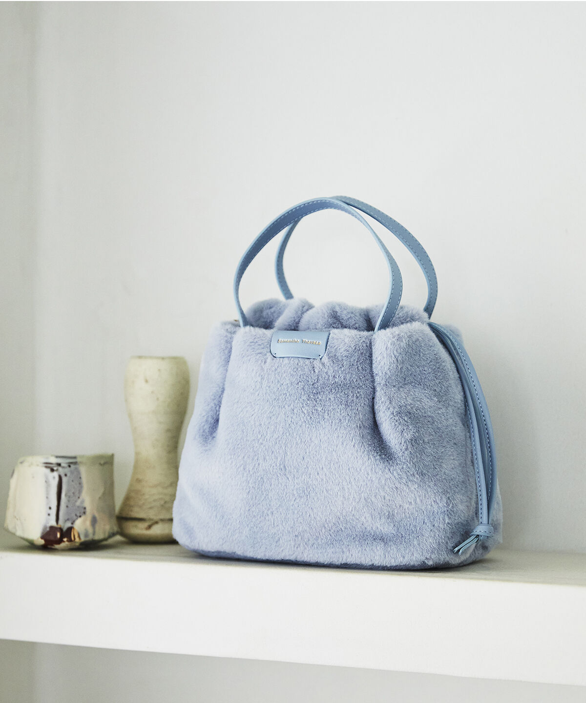 Samantha Thavasa「ファー巾着バッグ」|ハンドバッグ|