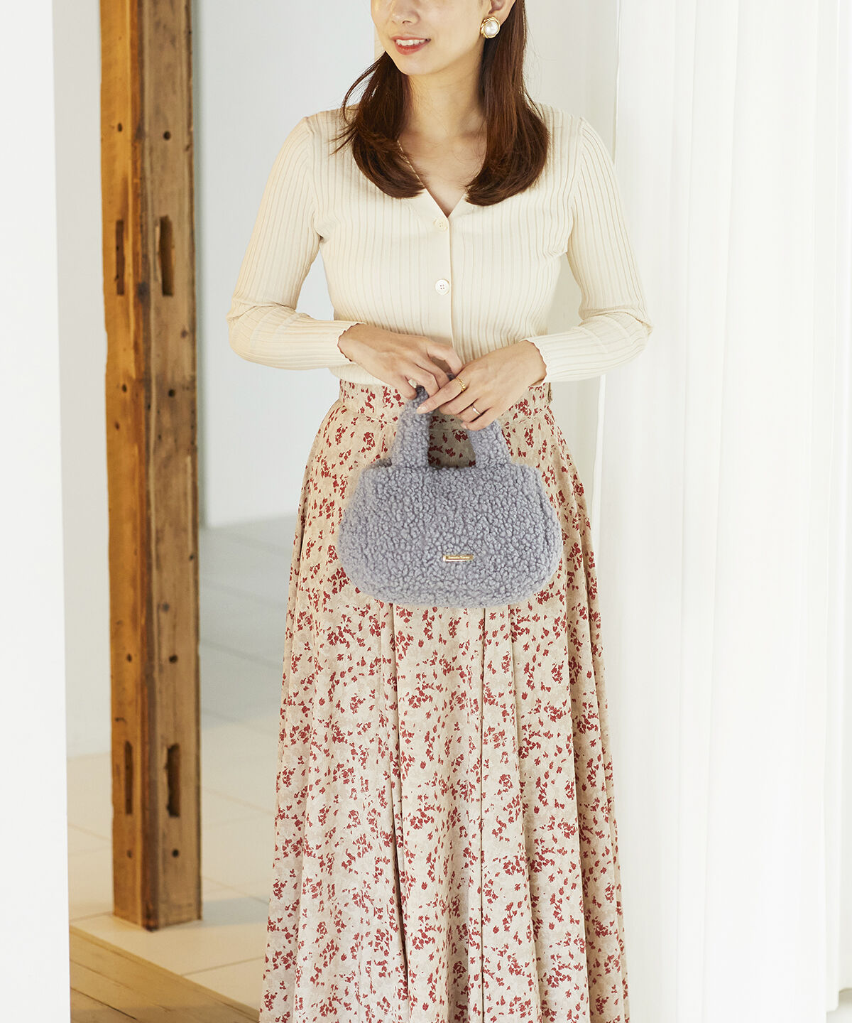 Samantha Thavasa「カールファー ミニバッグ」|ハンドバッグ|