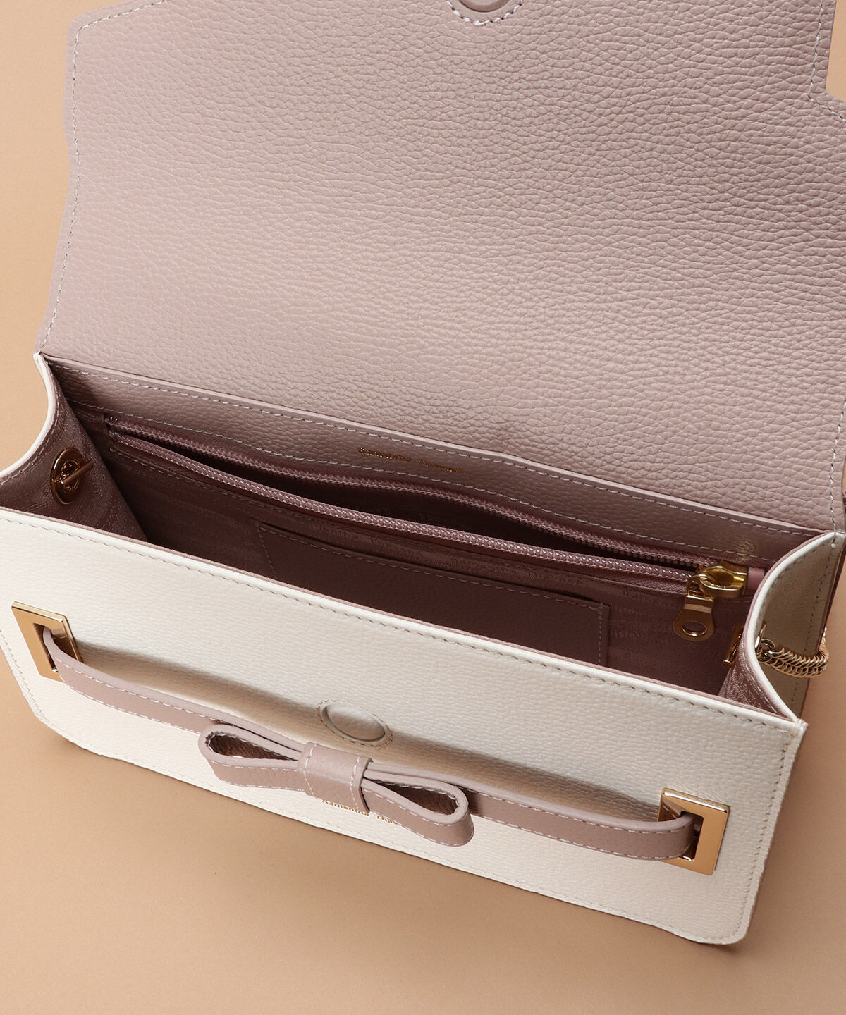 Samantha Thavasa「バイカラーエムシュシュⅡ ショルダーバッグ 大サイズ」|ショルダー・メッセンジャー|