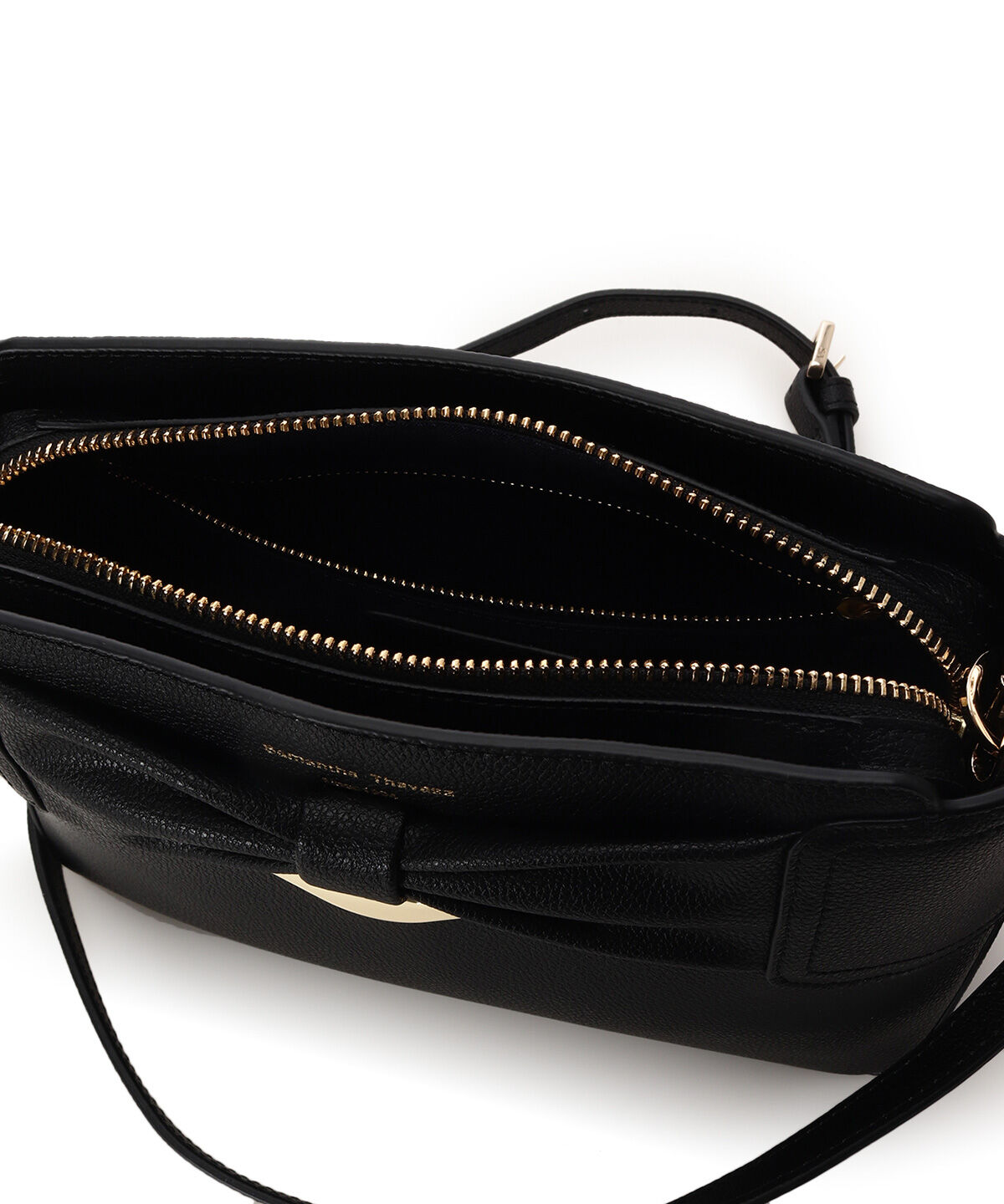 Samantha Thavasa「リボンモチーフ スプリットレザーショルダーバッグ」|ショルダー・メッセンジャー|