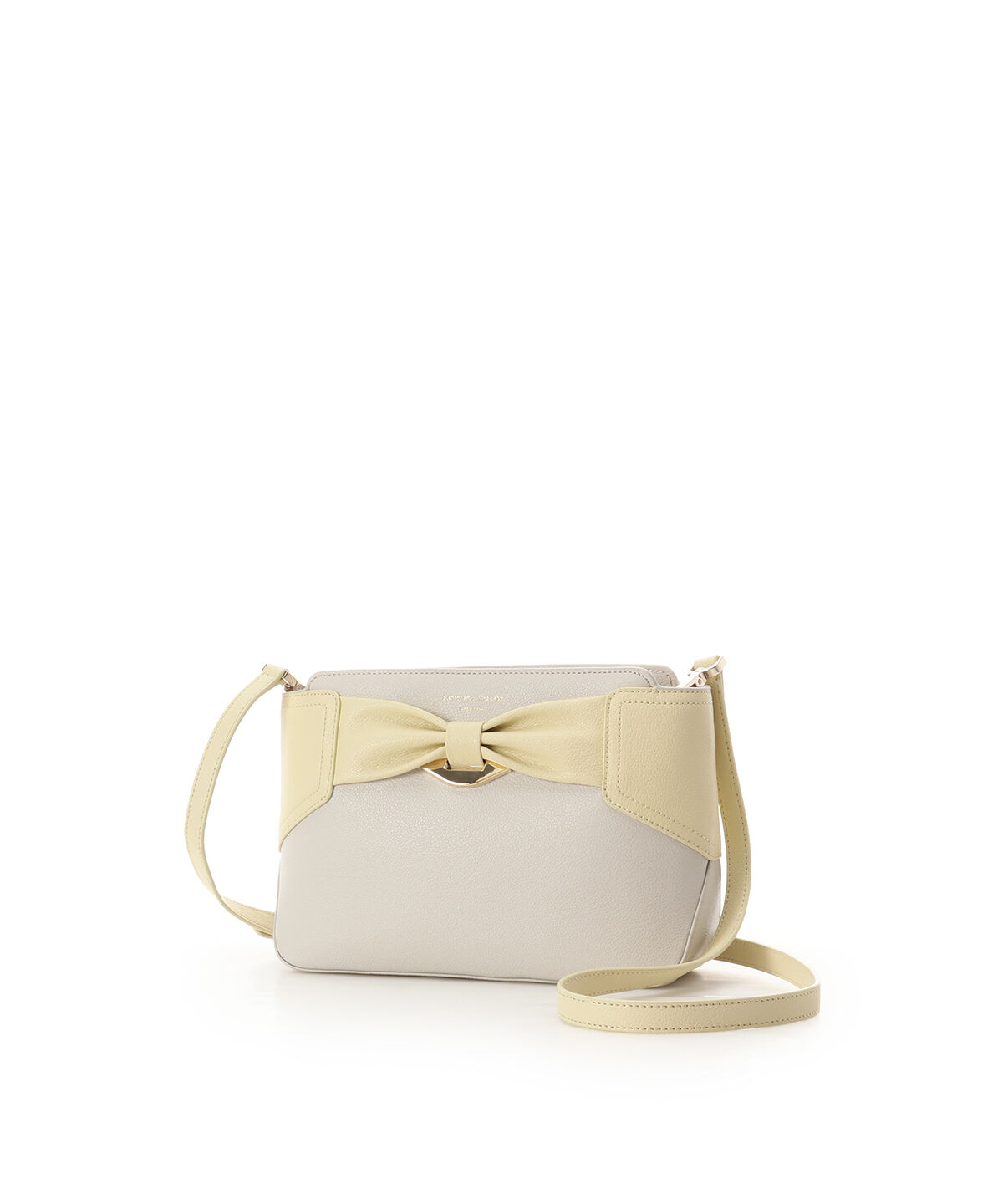 Samantha Thavasa「バイカラーリボンモチーフ スプリットレザーショルダーバッグ」|ショルダー・メッセンジャー|