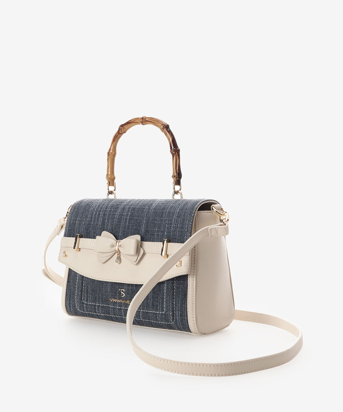 Samantha Vega「マテリアルアクセントリボンショルダーバッグ」|ショルダー・メッセンジャー|