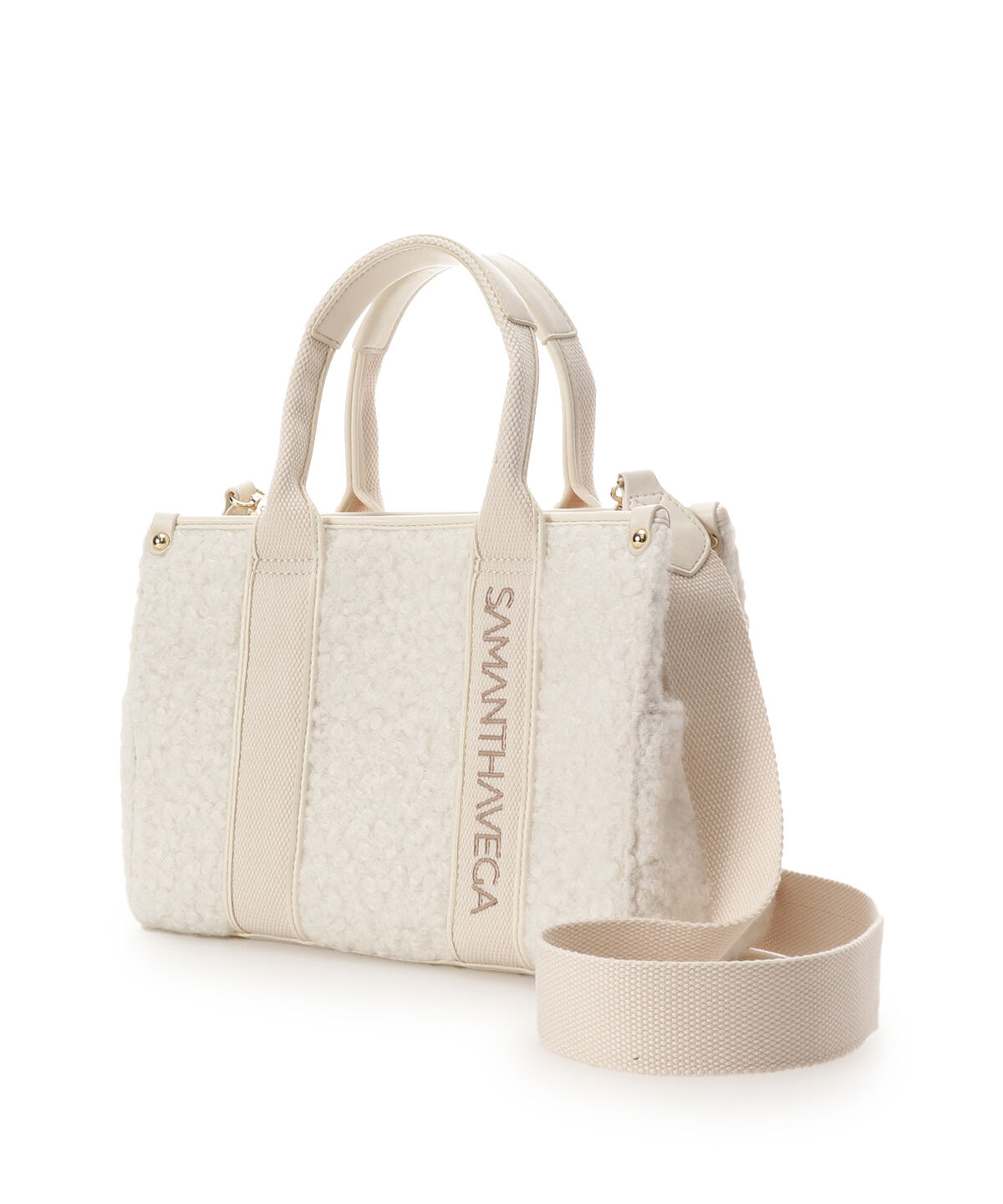 Samantha Vega「ロゴテープボアハンドバッグ（小）」|ハンドバッグ|